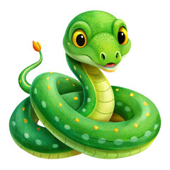 Cute snake cartoon character