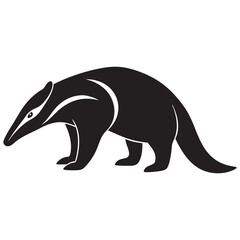 Abstract Silhouette Anteater Outline Vector Art