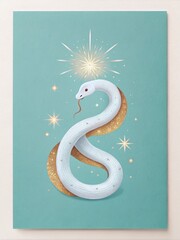 Watercolor Snake Illustration