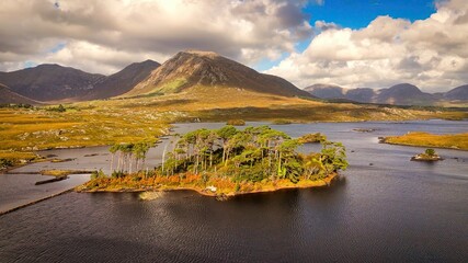 Derryclare Lough - a famous lake in the Connemara National Park in Ireland
