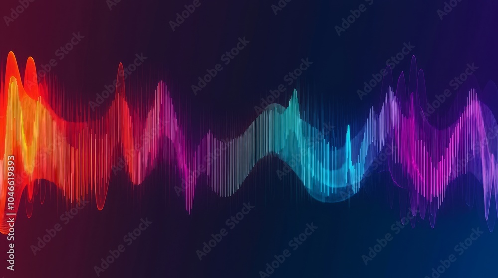 Poster effects sound balance, exploring the vibrant sound waves an artistic representation of audio frequen