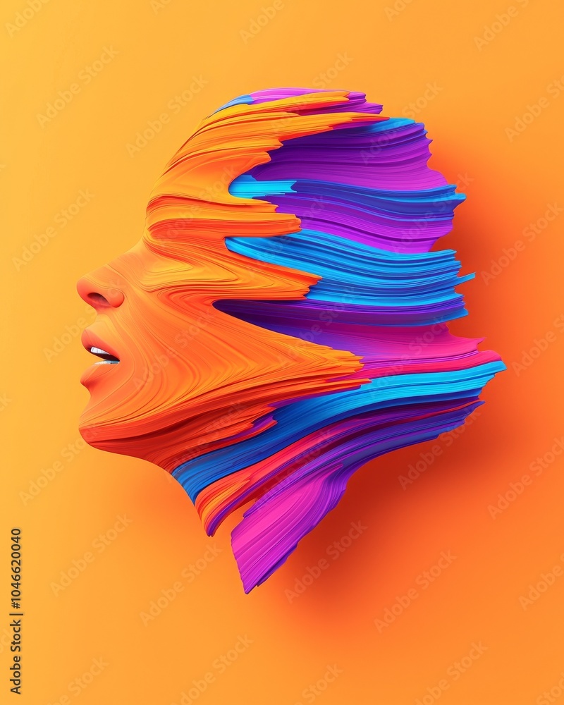 Poster exploring the intersection of art and emotion a colorful representation of human experience through 
