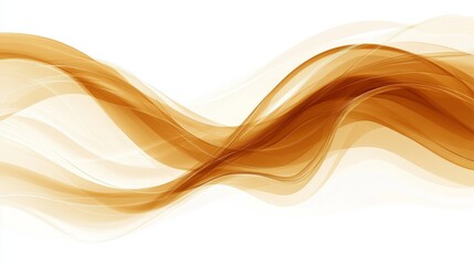 Abstract flow of warm orange and beige waves creating a soft, dynamic atmosphere.