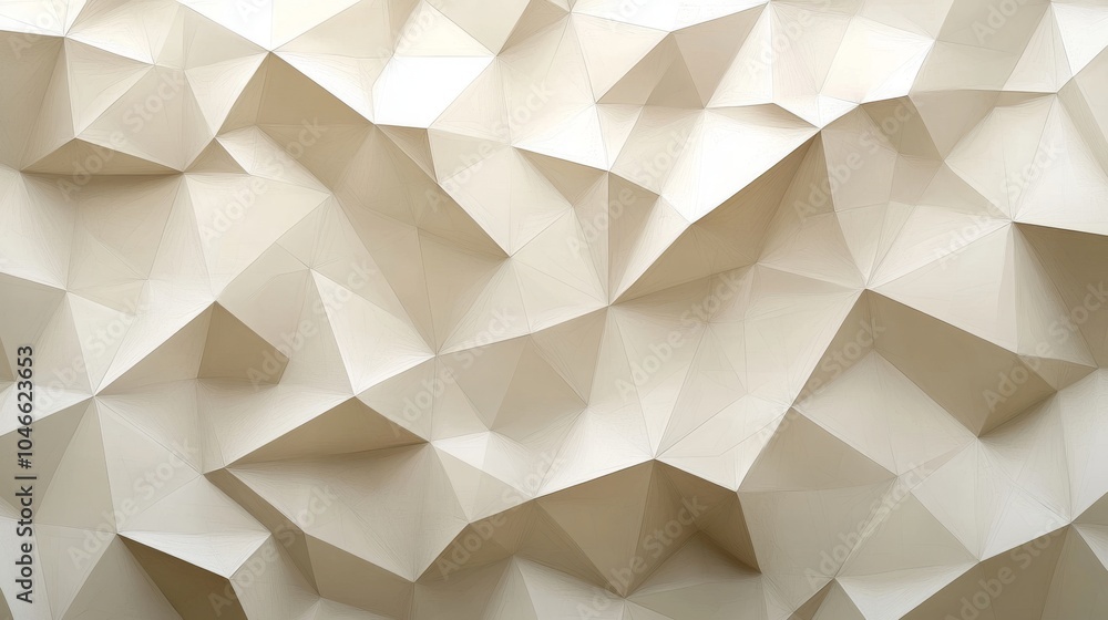 Poster abstract geometric texture with a warm beige color, creating a dynamic visual effect through sharp a