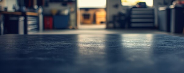 Blurred Garage Floor.