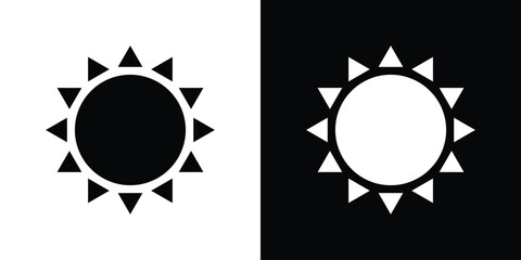 Sun flat icon design. Vector