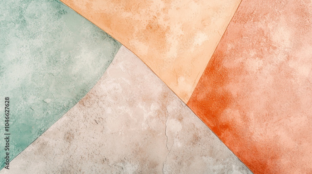 Poster colorful textured background forming a geometric composition with copy space. perfect for design pro