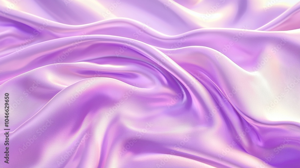 Aufkleber luxurious lilac cloth with smooth. shiny texture elegantly draped. creating rippling effect. adorned