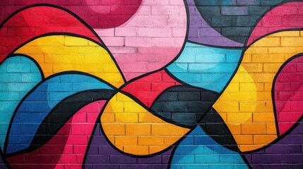 Fototapeta premium Abstract pop art lines with bright hues