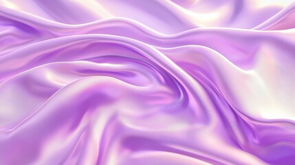 Obraz premium Luxurious lilac cloth with smooth. Shiny texture elegantly draped. Creating rippling effect. Adorned with folds and wrinkles. Perfect for romantic backdrops. Pastel colors ideal for fashion projects