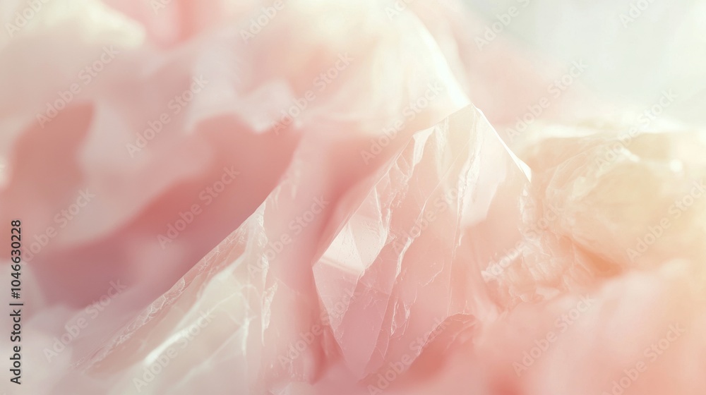 Poster pink crystal formations are creating an abstract background with a pink and yellow color palette. th