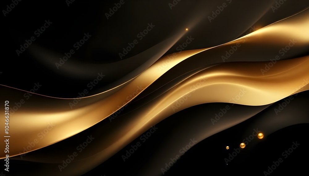 Fototapete Modern luxury background vector overlap layer on dark and shadow black space with abstract style for design. graphic background texture with line golden Sparkles glitters dots element decoration