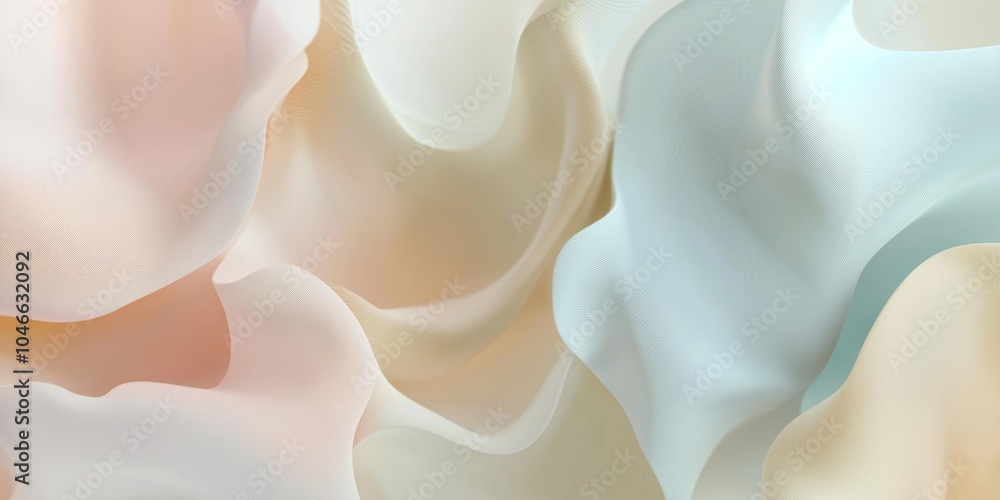 Poster smooth, elegant curves create an abstract composition with a soothing and delicate feeling, ideal fo