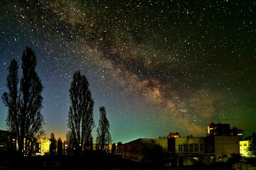 Starry Milky Way on a spring night