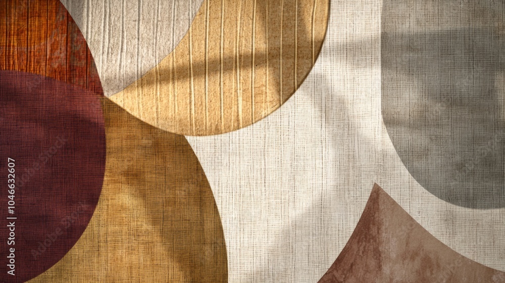 Poster geometric background with overlapping shapes creating a modern and stylish design, perfect for websi
