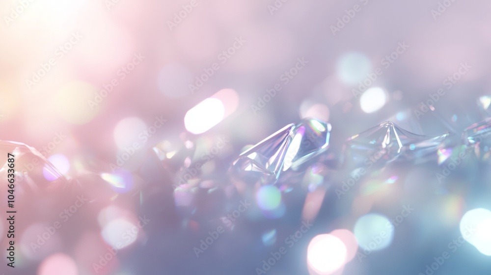 Poster glistening crystal prisms refracting light. creating a stunning abstract background with a mesmerizi