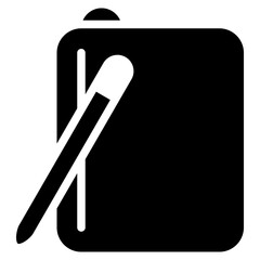 book icon with glyph style. Suitable for website design, logo, app and UI. Based on the size of the icon in general, so it can be reduced.