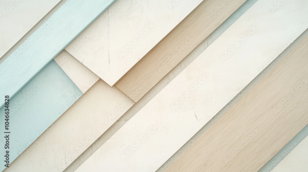 Aufkleber stacked wooden planks create a modern geometric pattern with natural colors. versatile for construct