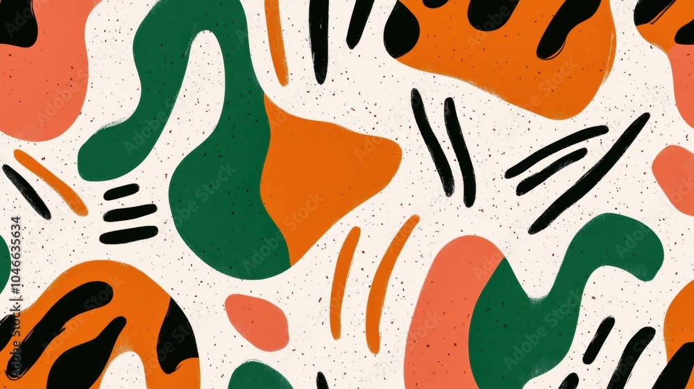 Aufkleber abstract pattern with vibrant colors and shapes, creating an artistic and modern design suitable for