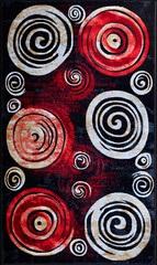 Geometric and Organic Doodle Tile and Carpet Designs with White Borders | Hand-drawn, Abstract, Floral, and Symmetrical Patterns in Soft Pastel and Earth Tones