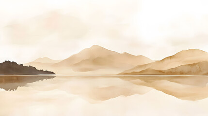 Serene mountain reflection