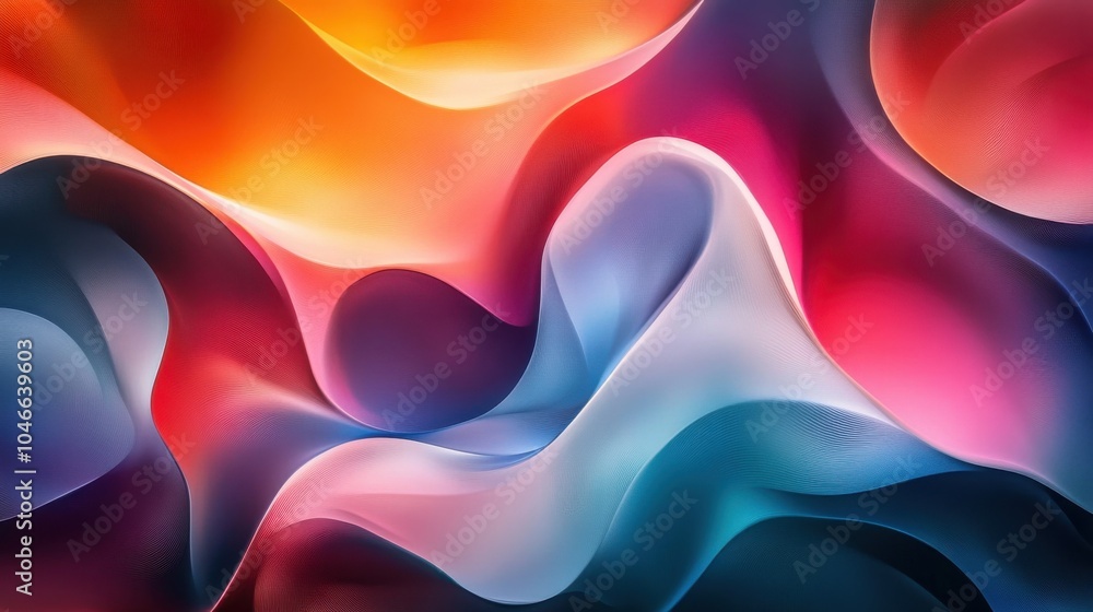 Aufkleber abstract bright forms with gradients