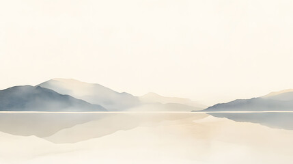 Obraz premium Serene mountain reflection