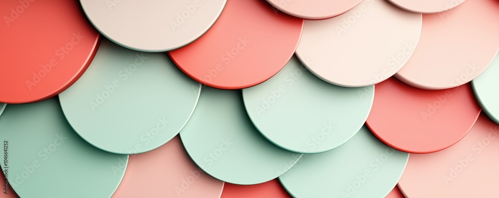 Aufkleber stylish overlapping circles in pastel colors create a modern abstract background.