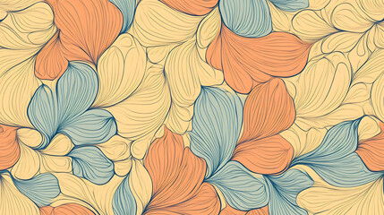 Fototapeta premium Colorful leaf pattern