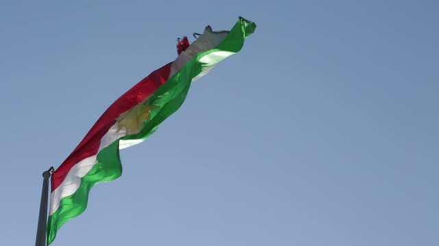 Kurdistan flag, Erbil, Kurdistan, Iraq