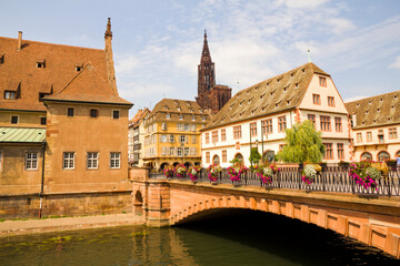 Old town of Strasbourg city, France.