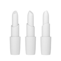 3D lipstick in white color