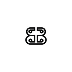 BB monogram logo design letter text name symbol monochrome logotype alphabet character simple logo