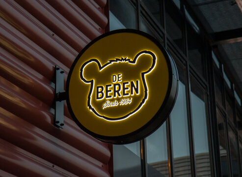 De Beren Restaurant sign logo. Houten the Netherlands, 12 July 2010