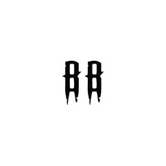 BB monogram logo design letter text name symbol monochrome logotype alphabet character simple logo