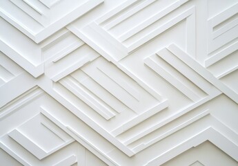 White Geometric Wall.