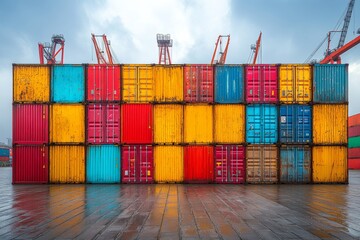 Fototapeta premium Industrial containers. Generative AI