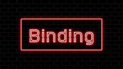 Binding のネオン文字