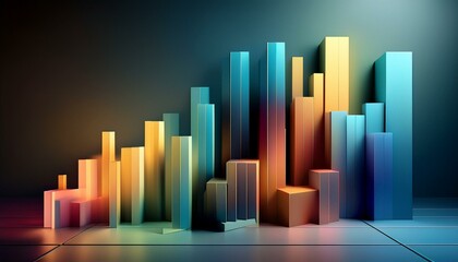 Fototapeta premium Sales growth data can guide strategic decision-making. 