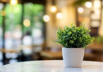 Green Plant on Table.