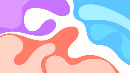 ABSTRACT BACKGROUND COLORFUL WITH HAND DRAWN SHAPES FLAT DESIGN VECTOR TEMPLATE FOR WALLPAPER, COVER DESIGN, HOMEPAGE DESIGN