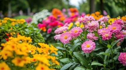 Obraz premium Blossoming garden flowers