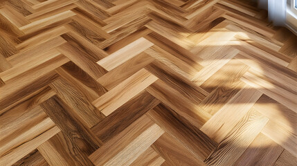 Premium oiled oak parquet with nice texture simple beauty of wood project management premium interiors made in Germany good quality carpentry and craftsmanship : Generative AI