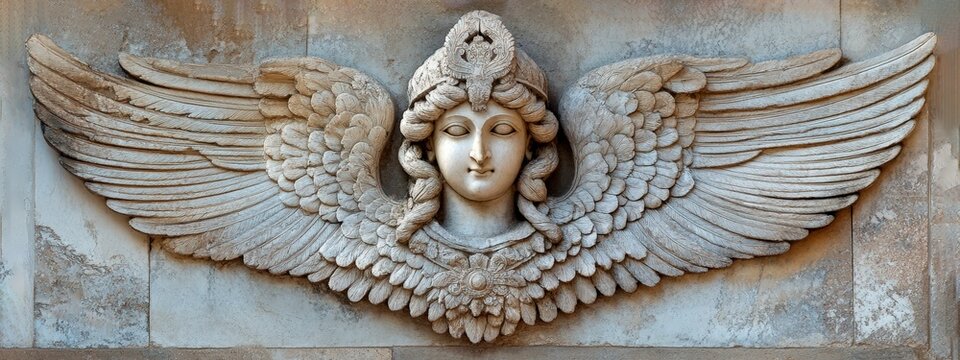 Mithras Zoroastrian angelic divinity,  Mitra symbol. Generative AI