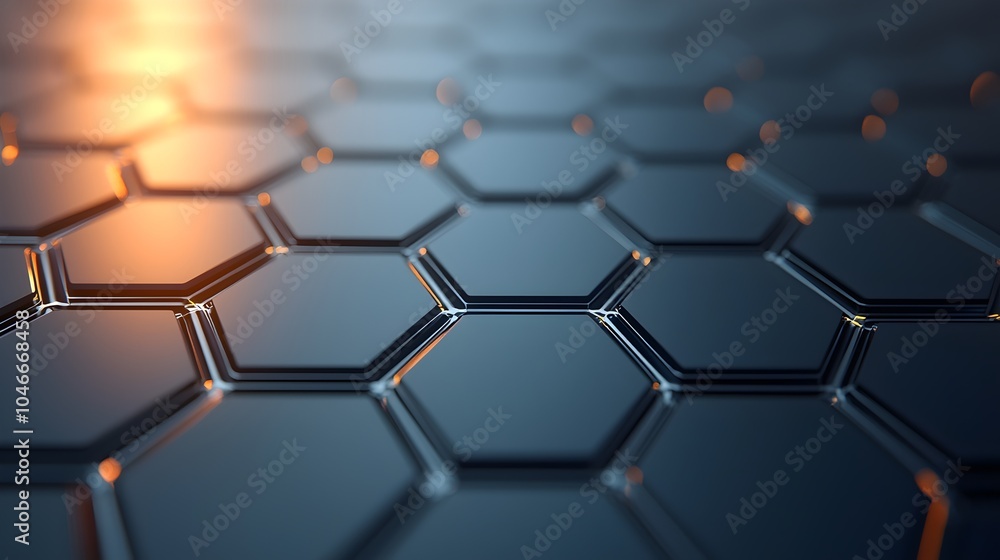 Poster futuristic modular solar cell design - close-up of energy grids and reflective textures showcasing m
