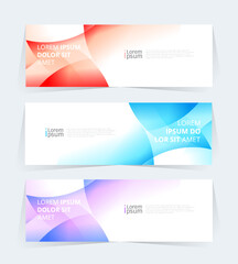 Geometric banner design with Vector presentation template.