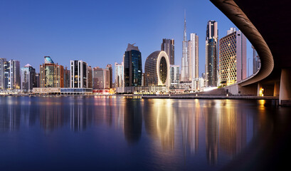 Dubai skyline at nigth, UAE