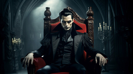 portrait of man gothic style vampire