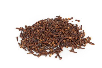 group of cloves isolated on white background 