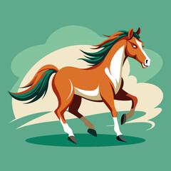 horse on a white background